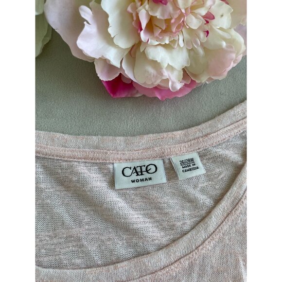 Cato Fringe Scallop Hem Crop Top Lightweight Knit Boho Cottagecore Hippie L/XL - Picture 9 of 10